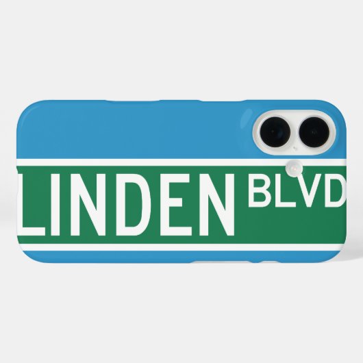 Linden Boulevard Sign iPhone XS Hoesje (Achterkant (horizontaal))