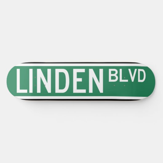 Linden Boulevard Sign Persoonlijk Skateboard (Horizontaal)