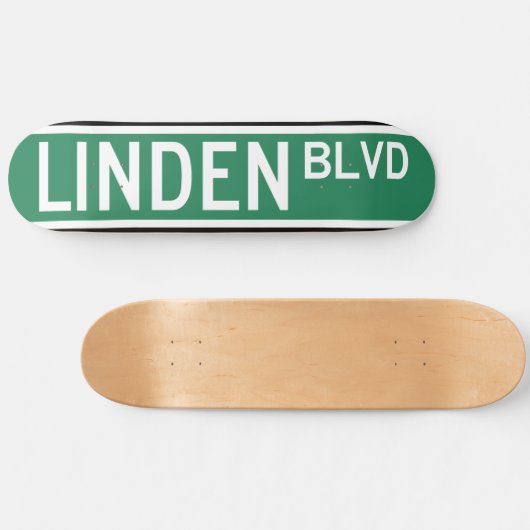 Linden Boulevard Sign Persoonlijk Skateboard (Horizontaal)