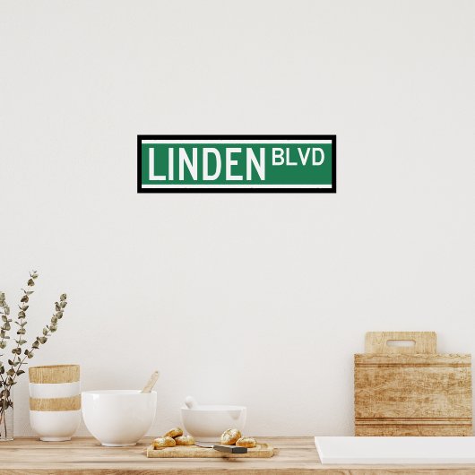 Linden Boulevard Sign Poster (Keuken)