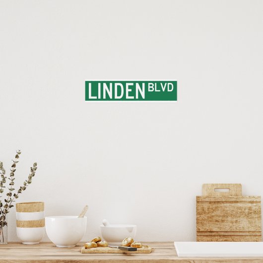 Linden Boulevard Sign Poster (Keuken)