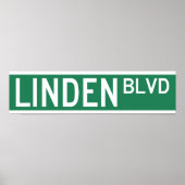 Linden Boulevard Sign Poster (Voorkant)