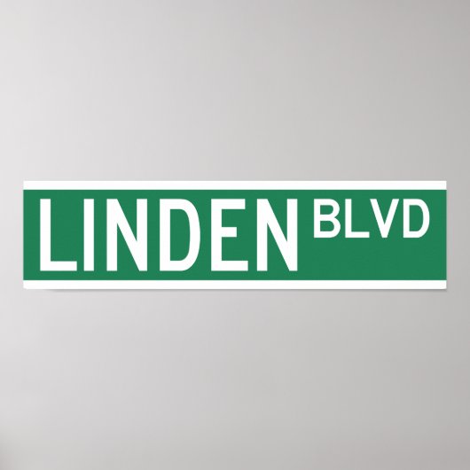 Linden Boulevard Sign Poster (Voorkant)
