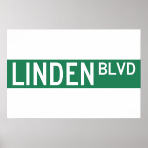 Linden Boulevard Sign Poster