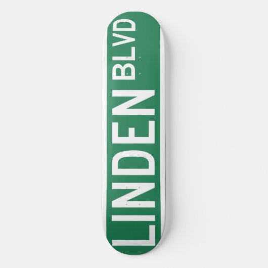 Linden Boulevard Sign Skateboard (Voorkant)