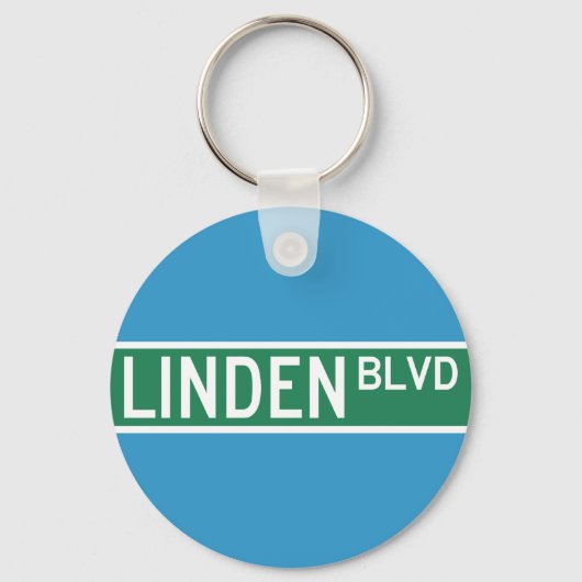 Linden Boulevard Sign Sleutelhanger (Voorkant)