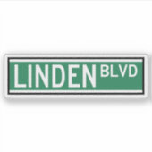 Linden Boulevard Sign Sticker (Voorkant)