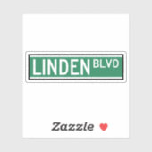 Linden Boulevard Sign Sticker (Vel)