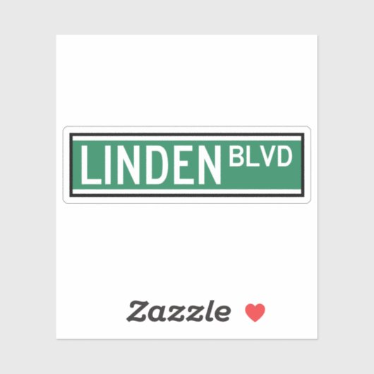 Linden Boulevard Sign Sticker (Vel)