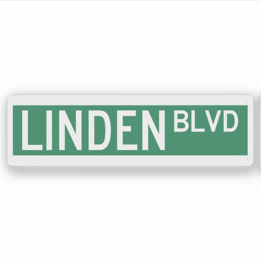 Linden Boulevard Sign Sticker (Voorkant)