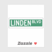 Linden Boulevard Sign Sticker (Vel)