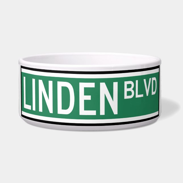 Linden Boulevard Sign Voerbakje (Voorkant)