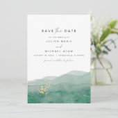 LINDEN Elegant Sage Green Waterverf sparen de Datu Kaart (Staand voorkant)