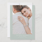 LINDEN Elegant Sage Green Waterverf sparen de Datu Kaart (Achterkant)