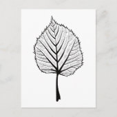 Linden Leaf Outline Art - Botanische kleuren Briefkaart (Voorkant)