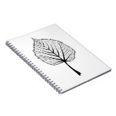 Linden Leaf Outline Art - Botanische kleuren Notitieboek (Rechterzijde)