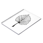 Linden Leaf Outline Art - Botanische kleuren Notitieboek (Linkerzijde)