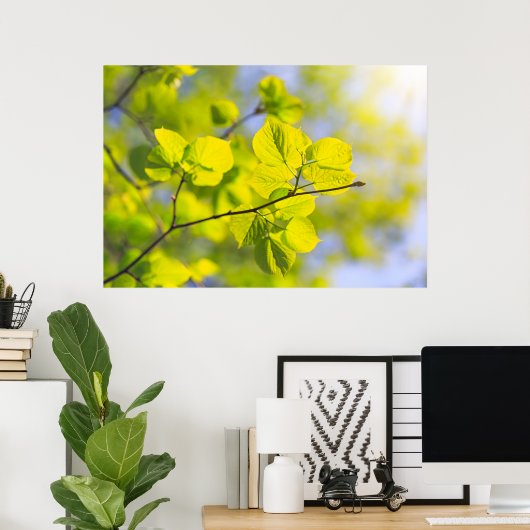 Linden Leaves Poster (Thuiskantoor)
