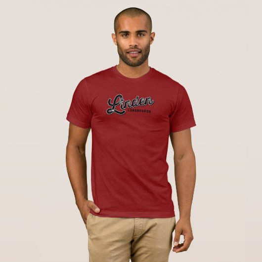 Linden Longboards Red T T-shirt (Voorkant volledig)