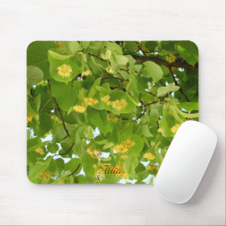 Linden Thee bloemen en bladeren Muismat