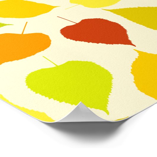 Lindenboom herfstbladeren poster (Hoek)