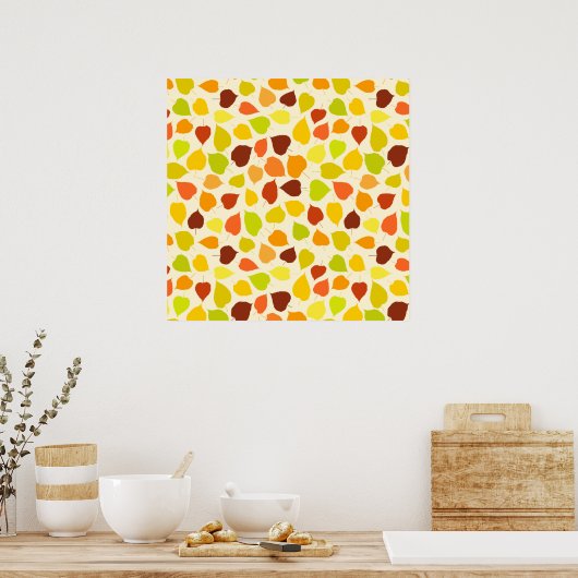 Lindenboom herfstbladeren poster (Keuken)