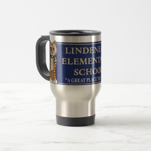 Lindeneau Graphic Stainless Travel Mug Reisbeker (Voorkant links)