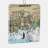 Lindenhurst NY Nautical Chart Keramisch Ornament (Rechts)