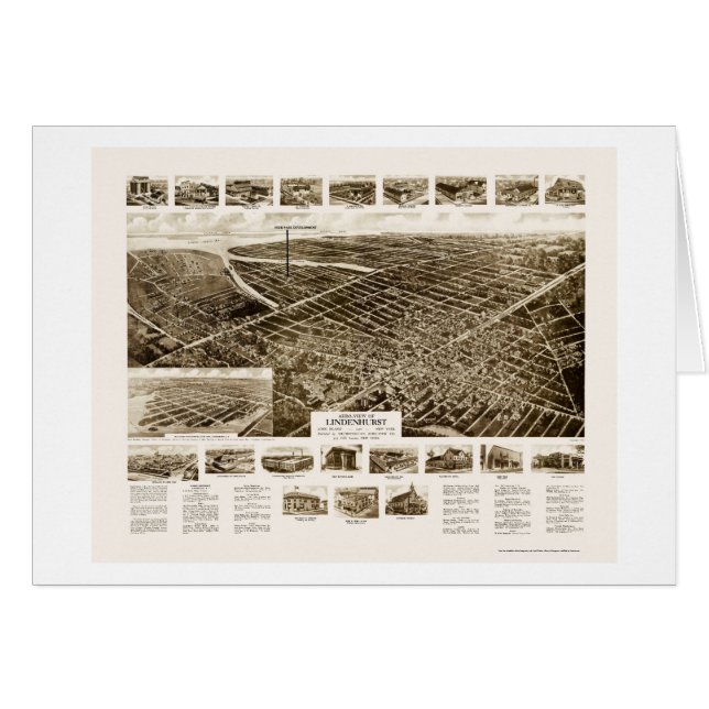 Lindenhurst, NY Panoramic Map - 1926 (Voorkant Horizontaal)