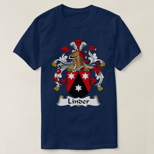 Linder Coat of Arms Family Crest T-shirt (Design voorkant)