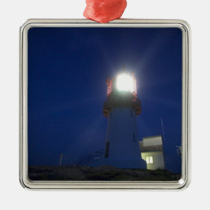 Lindesnes fyr, het meest zuidelijke punt van Noorw Metalen Ornament