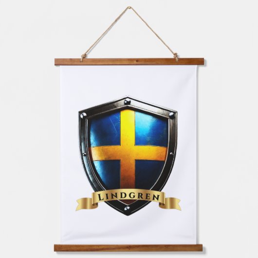 Lindgren Zweden Heritage Shield Hangend Wandkleed (Voorkant)