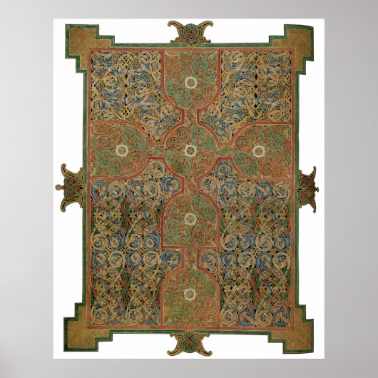 Lindisfarne Celtic Cross Poster (Voorkant)