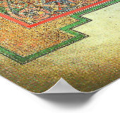 Lindisfarne Gospels tapijtpagina A.D. 698 Poster (Hoek)