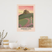 Lindisfarne Kasteel Northumberland Reisposter Poster (Keuken)