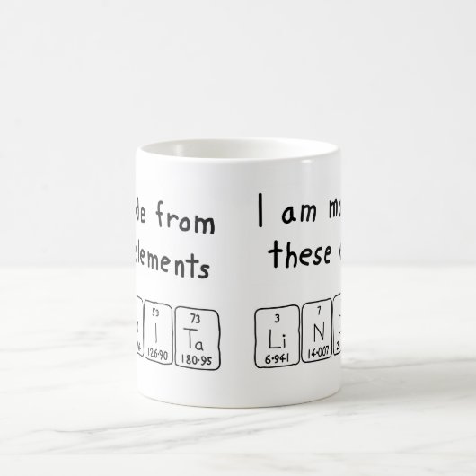 Lindita periodieke lijstnaam mok (Center)