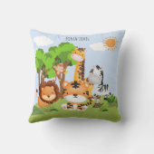 Lindo Animales de la Selva Acuarela Niños Kussen (Achterkant)