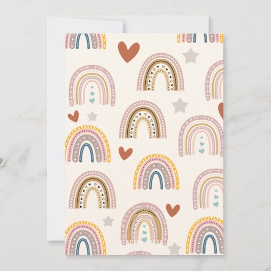Lindo Arcoiris Boho Acuarela Multicolor Kaart (Achterkant)