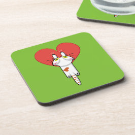 Lindo gatito aferrado al amor. Gato, cat, kitten. Bier Onderzetter