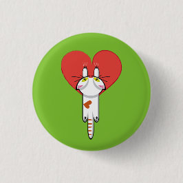 Lindo Gatito aferrado al amor. Gato, cat, kitten. Ronde Button 3,2 Cm