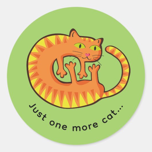Lindo Gato, gatito. Ronde Sticker (Voorkant)