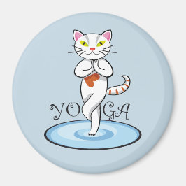 Lindo gato yoga magneet