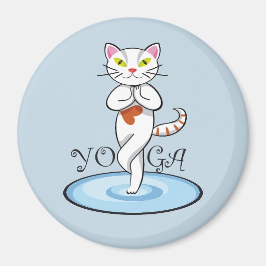 Lindo gato yoga magneet (Voorkant)