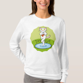 Lindo gato yoga t-shirt