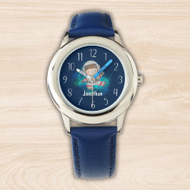 Lindo Patron de Nave Espacial Niños Horloge