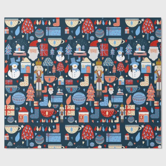 lindo patrón de Navidad Cadeaupapier (Vlak)