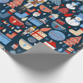 lindo patrón de Navidad Cadeaupapier (Hoek)