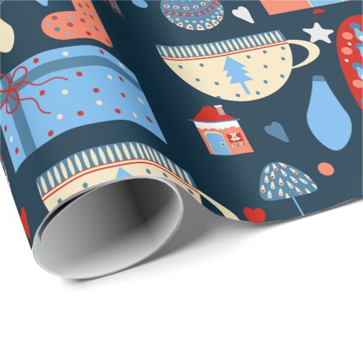 lindo patrón de Navidad Cadeaupapier (Rol Hoek)