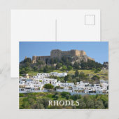 Lindos, eiland Rhodos, Grieks Briefkaart (Voorkant / Achterkant)
