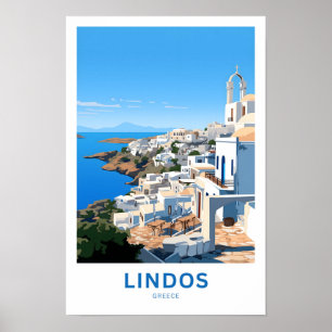 Lindos Griekenland Reisprint Poster